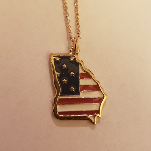 Jewelry - State of Georgia flag necklace